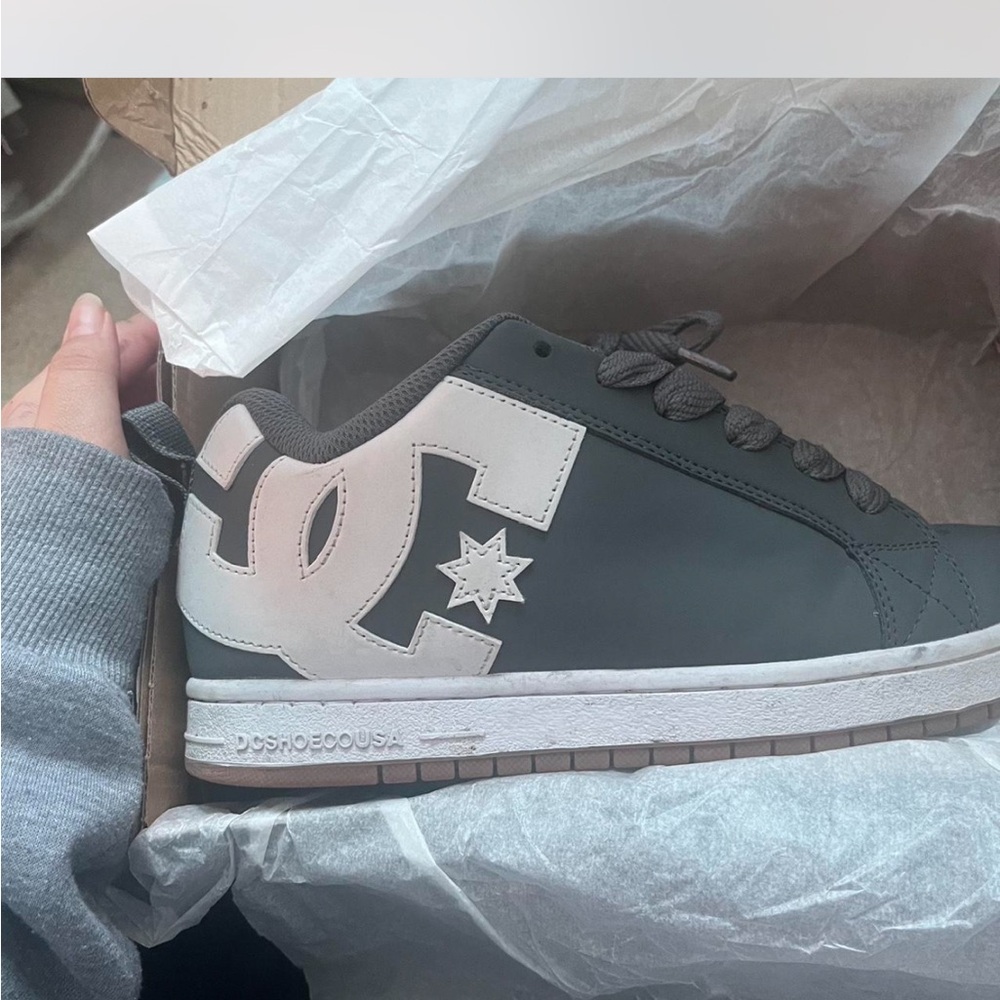 DC Kids' Gray and White Sneakers
